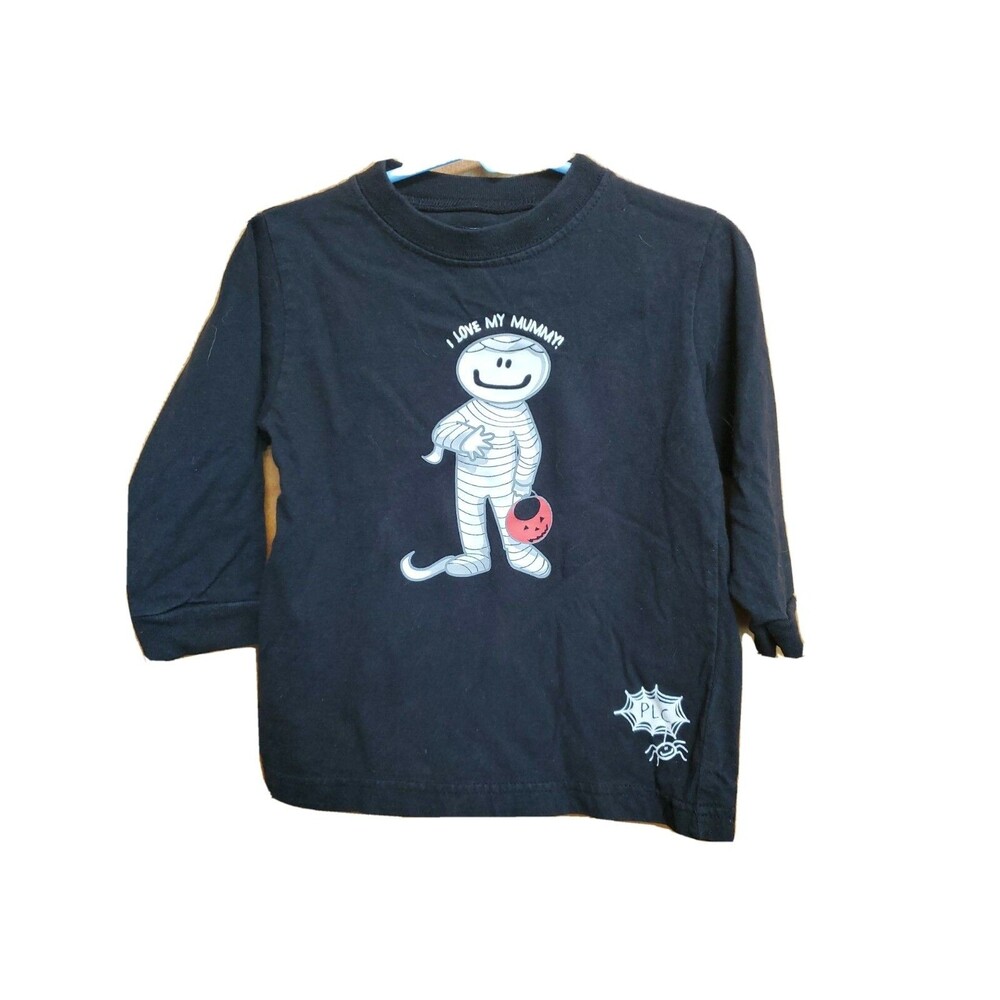 The Children's Place 24 month I Love My Mummy black long sleeve Halloween shirt